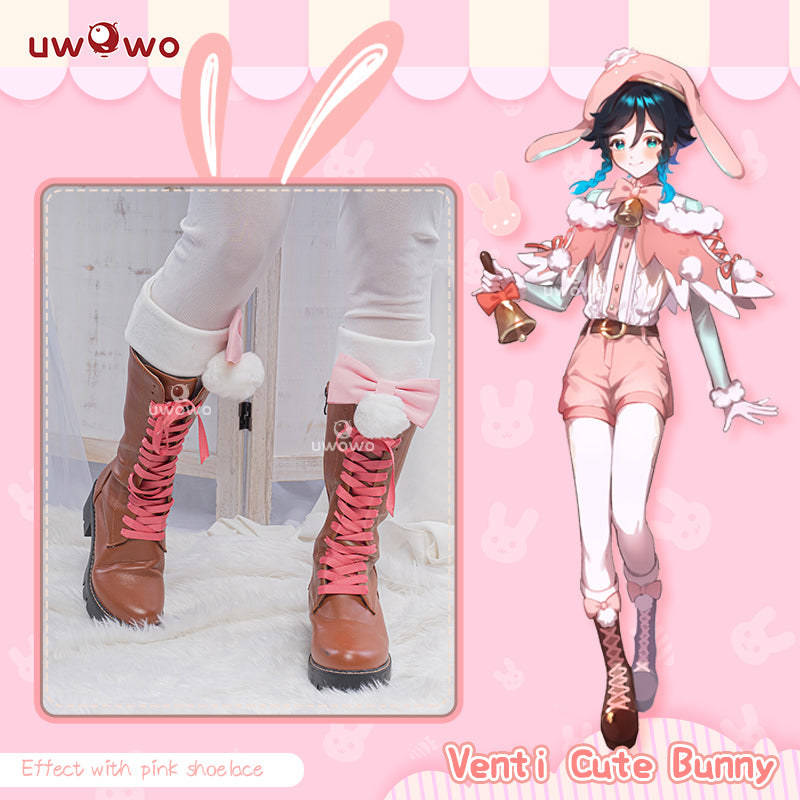 Exclusive Uwowo Genshin Impact Fanart Venti Cute Bunny Outfit Cosplay Shoes Boots - Uwowo Cosplay