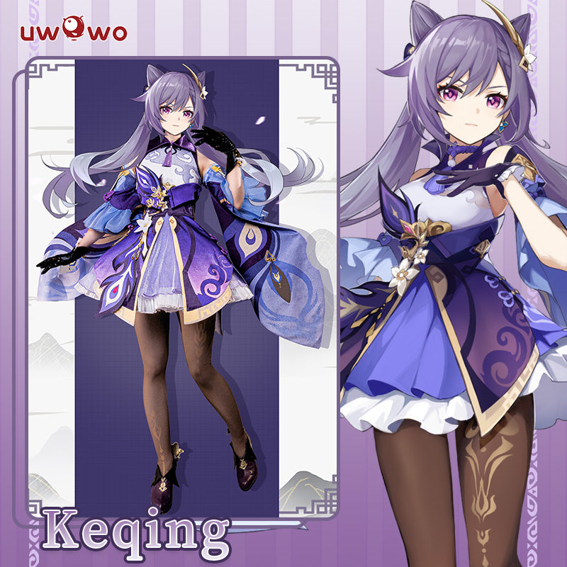 【In Stock】Uwowo Game Genshin Impact Keqing Yuheng Liyue Qixing Cosplay Costume - Uwowo Cosplay