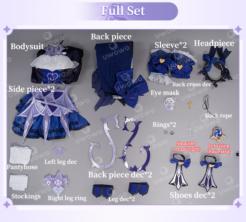 【In Stock】Uwowo Genshin Impact: Fischl Amy Gothic Electro New Skin Mondstadt Cosplay Costume - Uwowo Cosplay