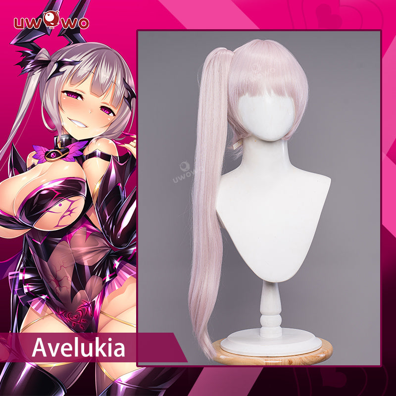Uwowo Cat Pink Eviltia Avelukia Wig Anime Figure Model Cosplay Eviltia Wig Light Pink Long Hair - Uwowo Cosplay