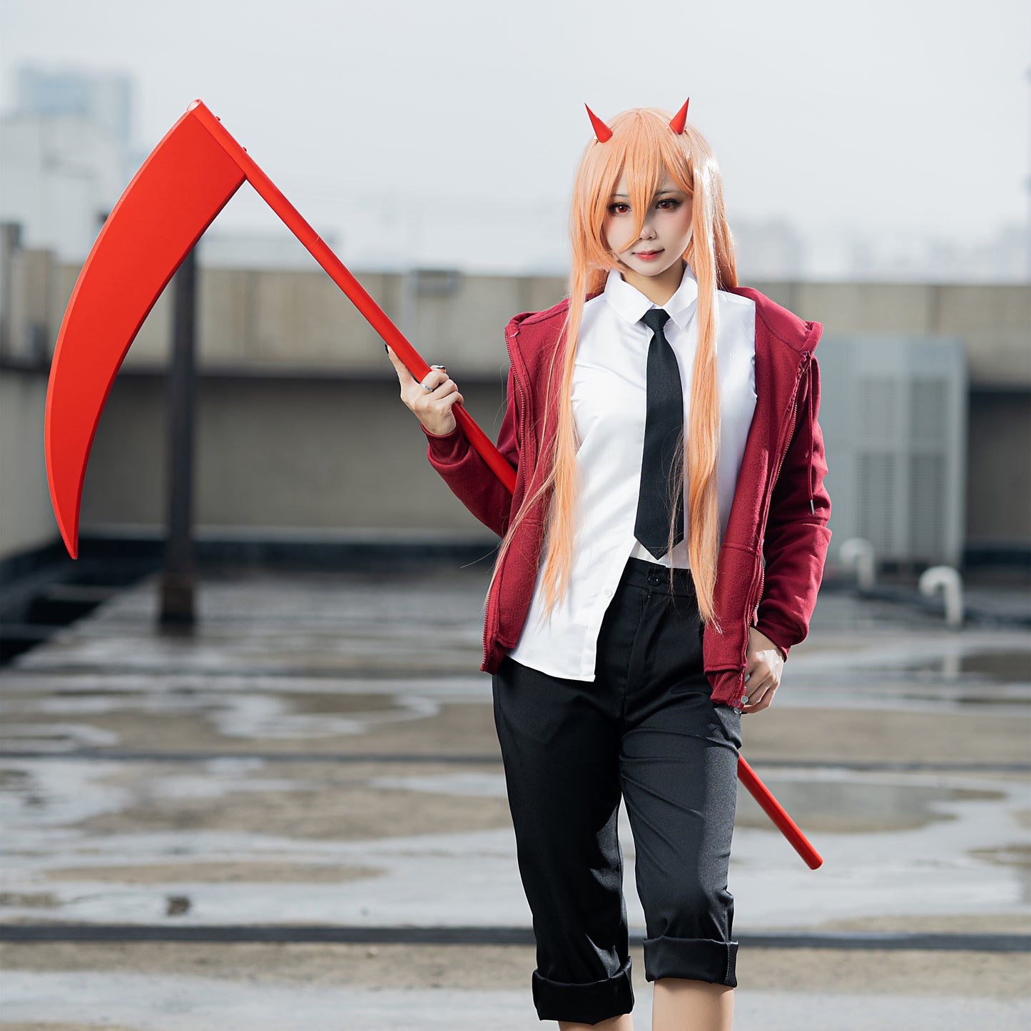 Uwowo Chainsaw Man Cosplay Props Power Prop Red Sickle Cosplay Props - Uwowo Cosplay