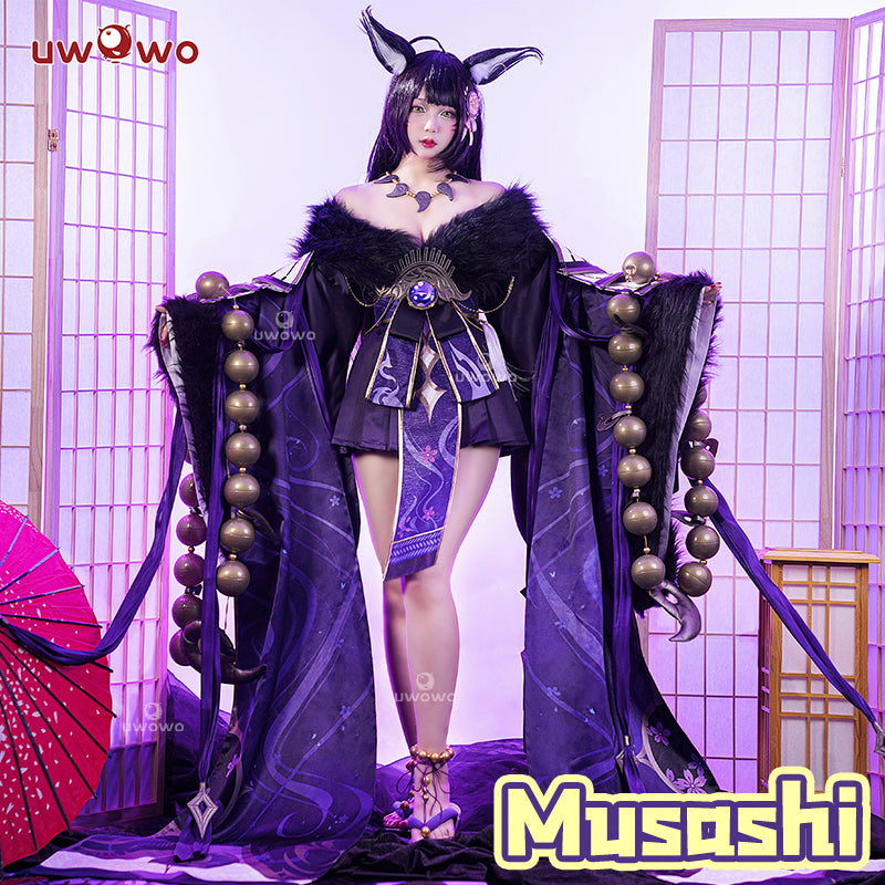 【Pre-sale】Uwowo Game Azur Lane IJN Musashi Kimono Fox Cosplay Costume - Uwowo Cosplay