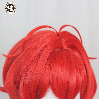 Uwowo Game Genshin Impact Diluc The Dark Side of Dawn Cosplay Wig 80cm Red Long Hair - Uwowo Cosplay