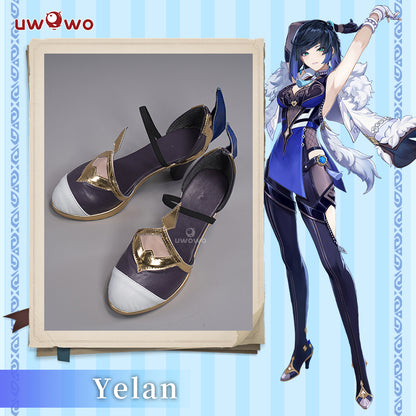 Uwowo Genshin Impact Yelan Liyue Hydro Female Cosplay Costume Shoes - Uwowo Cosplay