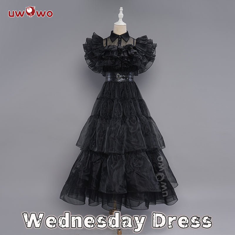 In Stock】Uwowo Wednesday Addams Rave'N Dance Black Gothic Prom Dress –  Uwowo Cosplay