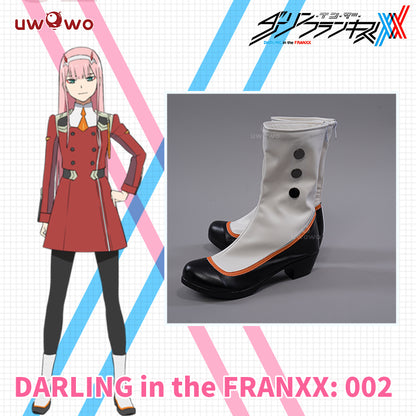 Uwowo Anime DARLING in the FRANXX: 002 Zero Two Uniform Cosplay Shoes Zero Two Shoes - Uwowo Cosplay