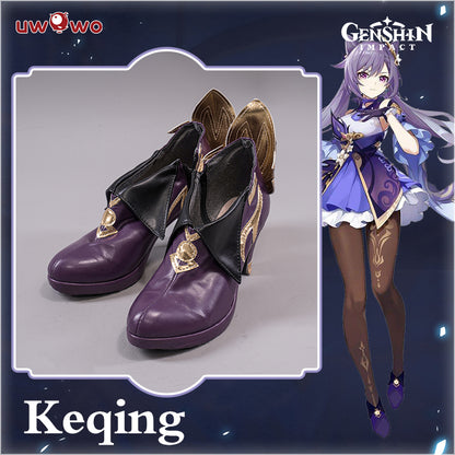 Uwowo Game Genshin Impact Keqing Yuheng Liyue Qixing Cosplay Costume Shoes - Uwowo Cosplay