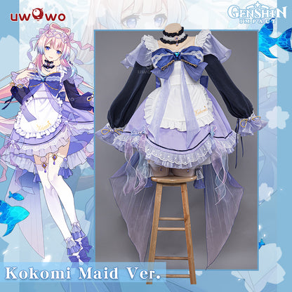 【In Stock】Exclusive Uwowo Genshin Impact Fanart Kokomi Maid Ver Cosplay Costume - Uwowo Cosplay