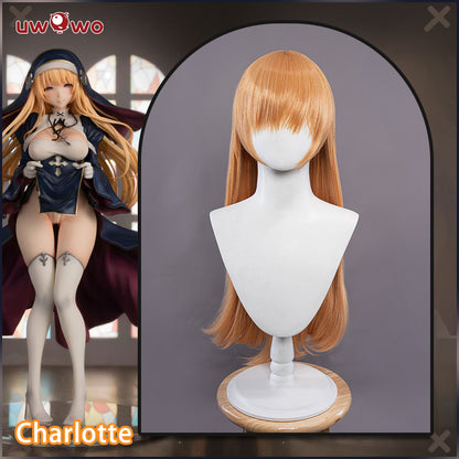 Uwowo Original Character Charlotte Figure Nun 18+ Cosplay Wig 70cm Orange Hair - Uwowo Cosplay