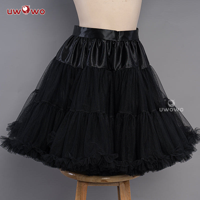 【In Stock】Uwowo Universal Black White Petticoat Crinolines Genshin Impanct Maid Ver. Best Match Petticoat Adjustable Bustle Pannier - Uwowo Cosplay
