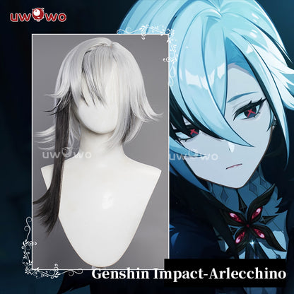 Uwowo Game Genshin Impact Fatui Cosplay Wig Arlecchino Wig Short Hair - Uwowo Cosplay