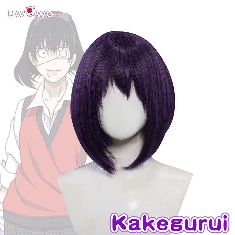 Uwowo Anime Cosplay Kakegurui Compulsive Gambler cosplay Wig Short Hair