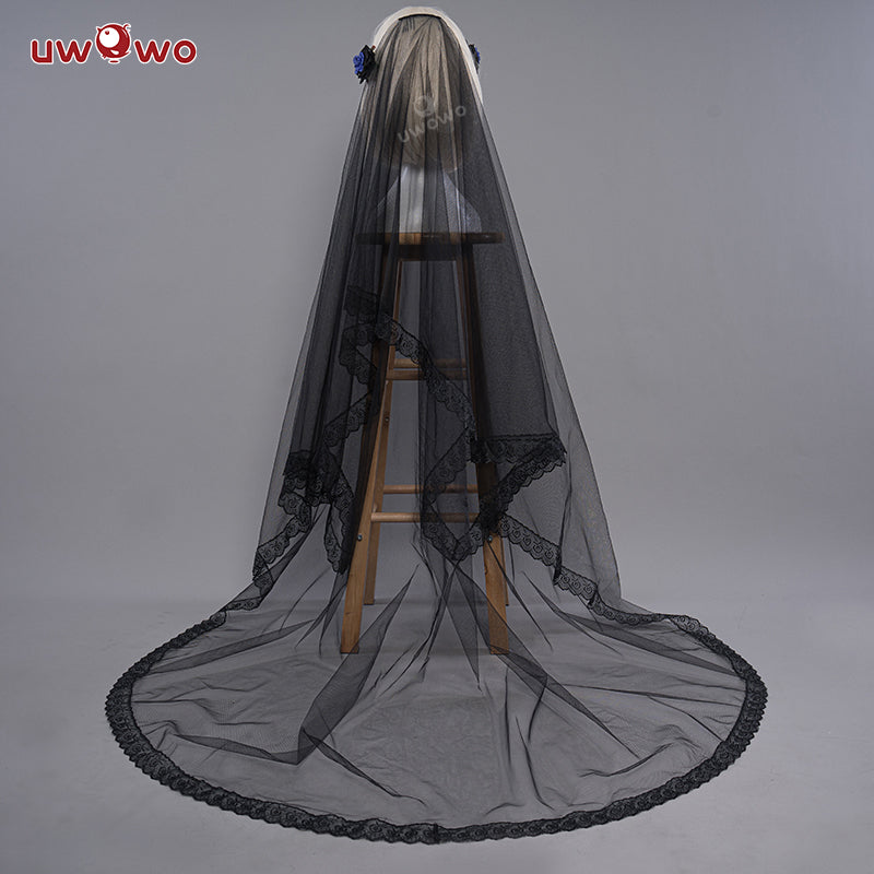 【In Stock】Exclusive Uwowo Anime Code Geass Fanart: C.C. Black Bride Wedding Dress Cosplay Costume - Uwowo Cosplay