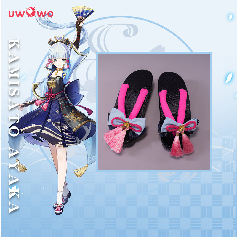 【In Stock】Uwowo Game Genshin Impact Kamisato Ayaka Frostflake Heron Cosplay Shoes - Uwowo Cosplay