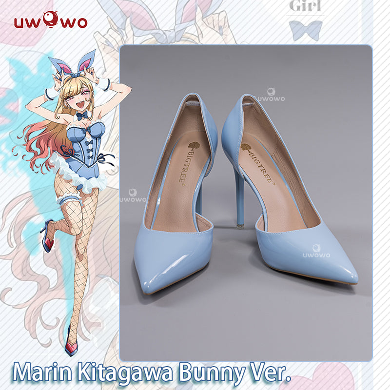Uwowo Anime/Manga My Dress-Up Darling Cosplay Marin Kitagawa Blue Bunny Girl Cosplay Shoes