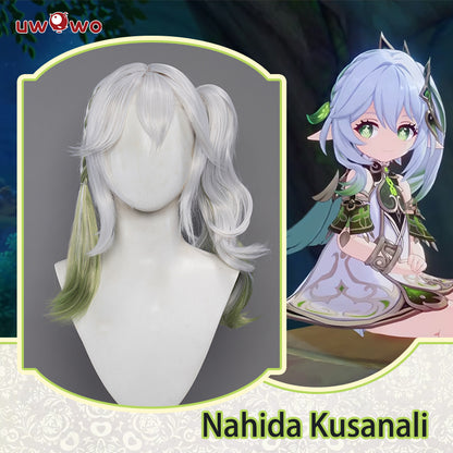 【Pre-sale】Uwowo Genshin Impact: Nahida Sumeru Dendro Archon God Loli Cosplay Wig Hahida Wig - Uwowo Cosplay