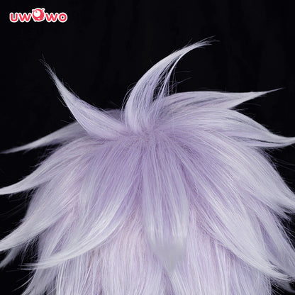 Uwowo Anime Jujutsu Kaisen Satoru Gojo Cosplay Wig 28CM Light purple white Gradient Short Hair - Uwowo Cosplay