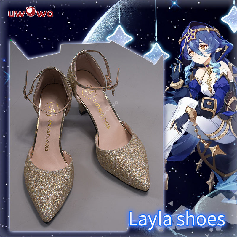 【Pre-sale】Uwowo Genshin Impact Layla Cosplay Shoes Sumeru Cryo Female Shoes - Uwowo Cosplay