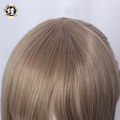 【Pre-sale】The Combat Maid Series ♥ Heart Cosplay Wig 35cm Light brown Updo Hair - Uwowo Cosplay