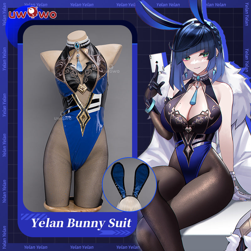 【Pre-sale】Uwowo Genshin Impact Fanart: Yelan Bunny Suit Sexy Cosplay Costume - Uwowo Cosplay