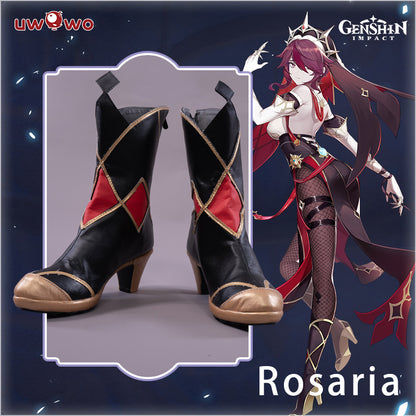 Uwowo Game Genshin Impact Cosplay Rosaria Thorny Benevolence Cosplay Shoes - Uwowo Cosplay