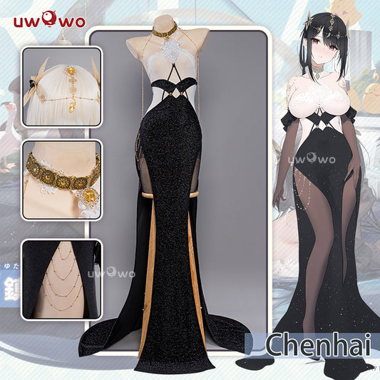 【In stock】Uwowo Game Azur Lane Costume Chen Hai Gown Evening Sexy Cosplay Chenhai Costume - Uwowo Cosplay