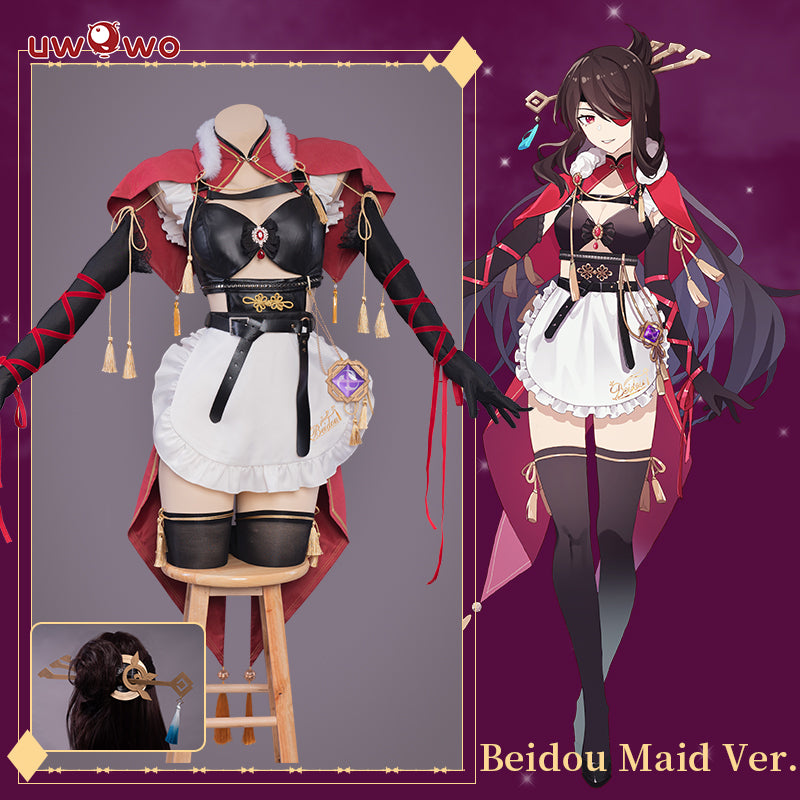 Exclusive Authorization Uwowo Game Genshin Impact Fanart Beidou Maid Ver Cosplay Costume - Uwowo Cosplay