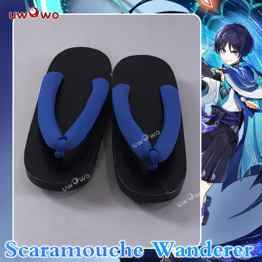 Uwowo Genshin Impact Wanderer Scaramouche Sumeru Anemo Cosplay Shoes Clogs