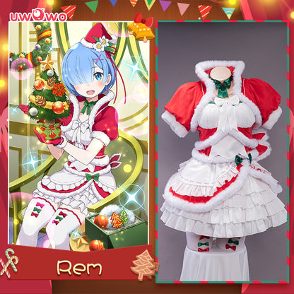 【In-Stock】Uwowo Game Re:Zero Lost in Memories Rem Christmas Ver. Cosplay Costume - Uwowo Cosplay