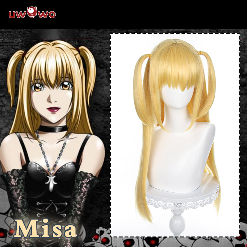 Uwowo Anime Death Note Cosplay Wig Misa Cosplay Wig Yellow Long Hair
