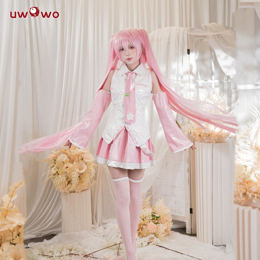 【In Stock】Uwowo V Singer Classic Sakura Pink Dress Cosplay Costume