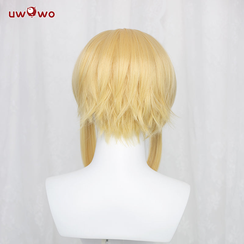 Uwowo Genshin Impact Female Traveler Cosplay Wig 35cm Gold Short Hair Lumine/Hotaru/Hyeong/荧 - Uwowo Cosplay