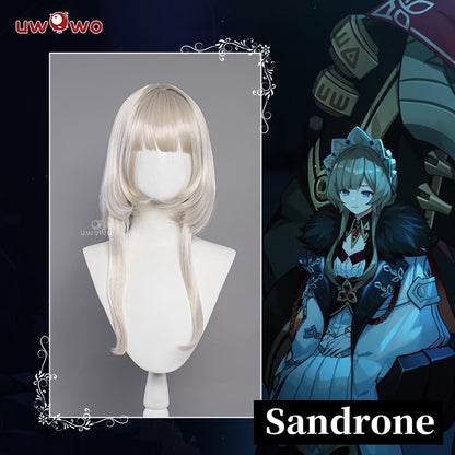 【Pre-sale】Uwowo Game Genshin Impact Fatui Cosplay Fatui Wig Sandrone wig 35CM Hair 55CM Ponytail - Uwowo Cosplay