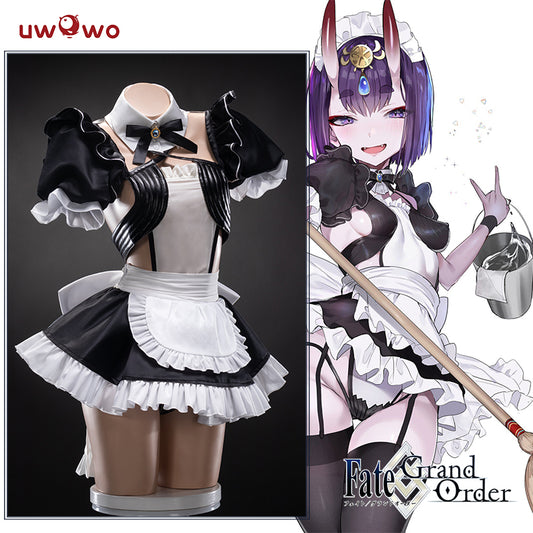 UWOWO Game Fate Grand Order/FGO Maid Uniform Shuten Douji Cosplay Plus Size Costume Girls Cute Dress - Uwowo Cosplay