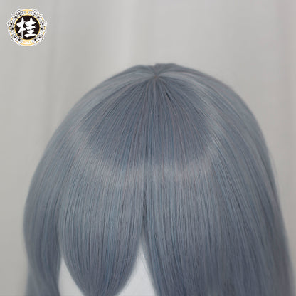Uwowo Anime Jujutsu Kaisen Mahito 70CM Grey Blue Long Ponytail Cosplay Wig - Uwowo Cosplay