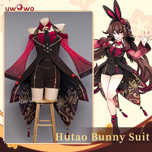 Exclusive Uwowo Genshin Impact Fanart Hutao Bunny Suit Cute Cosplay Costume - Uwowo Cosplay