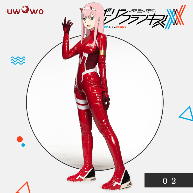 UWOWO Anime DARLING in the FRANXX Cosplay Plus Size Costume Zero Two CODE:002 Bodysuit Plug suit Christmas gifts - Uwowo Cosplay