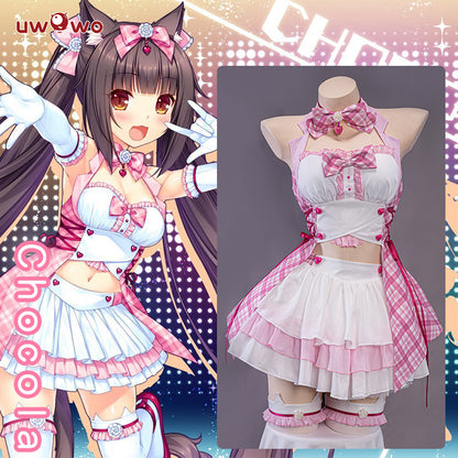 Uwowo Game Nekopara Live Catgirls Chocola Idol Stage Performance Cosplay Costume - Uwowo Cosplay