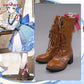 Uwowo Genshin Impact Shoes Ayaka Fontaine Springbloom Missive Dress New Skin Outfit Cosplay Shoes Boots