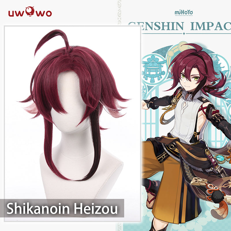 Uwowo Game Genshin Impact Cosplay Wig Shikanoin Heizou Wig 50 CM Short Hair - Uwowo Cosplay