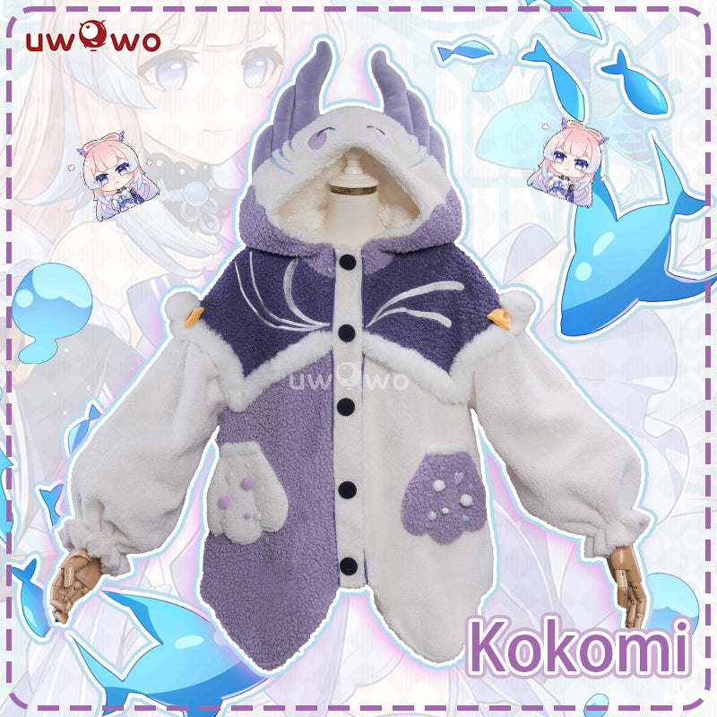 【Pre-sale】Uwowo Genshin Impact Fanart Kokomi Fishy Casual Coat Cute Cozy Jacket Cospaly Costume - Uwowo Cosplay