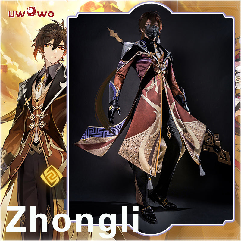【In Stock】Uwowo Game Genshin Impact Geo Archon Morax Zhongli Cosplay Costume - Uwowo Cosplay