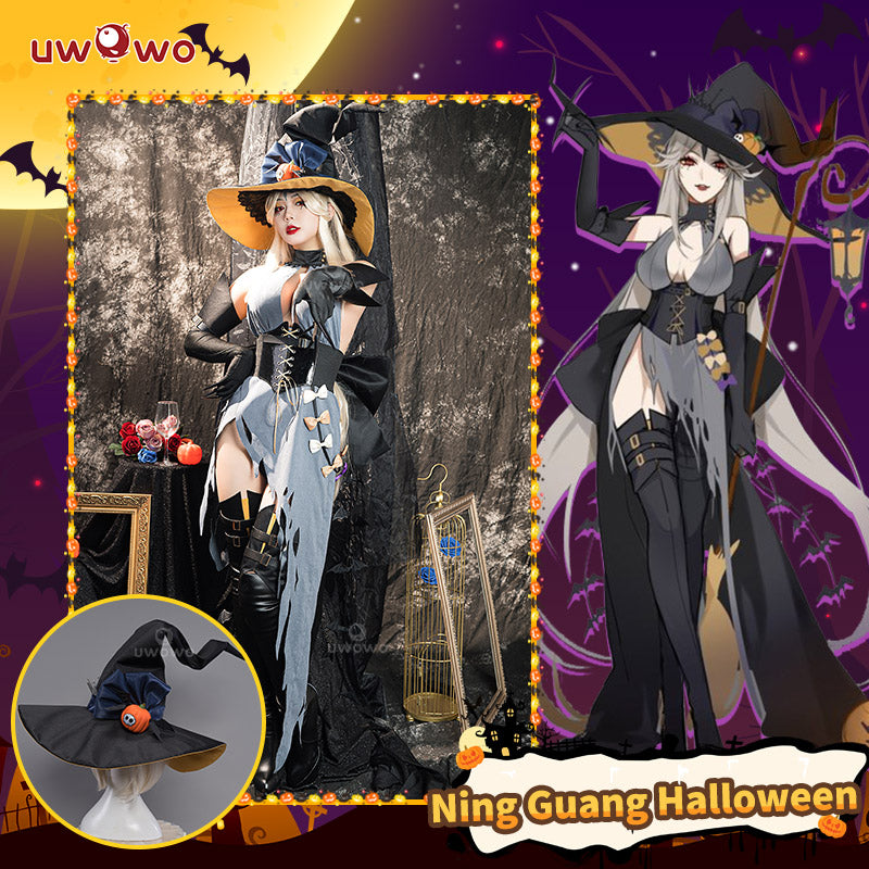 【In Stock】Uwowo Genshin Impact Fanart Witch Ningguang Halloween Cosplay Costume - Uwowo Cosplay