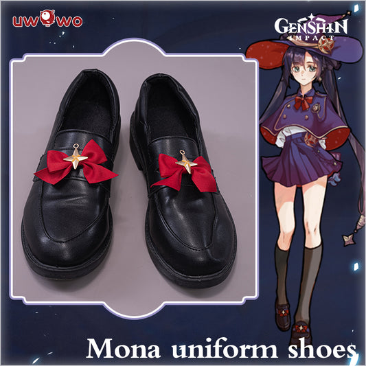 Genshin Impact Fanart Wizarding School Uniform Mona Cosplay Shoes - Uwowo Cosplay