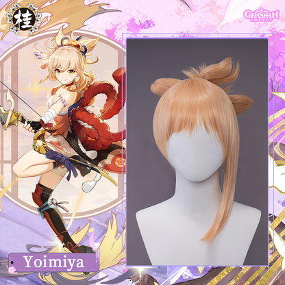 Uwowo Game Genshin Impact Yoimiya Cosplay Wig 25cm Gold Hair - Uwowo Cosplay
