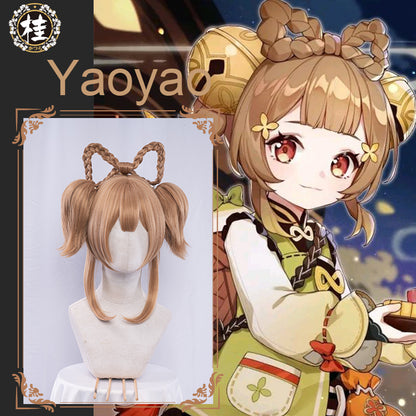 Uwowo Game Genshin Impact Yaoyao Cosplay Wig 25cm Brown Short Hair - Uwowo Cosplay