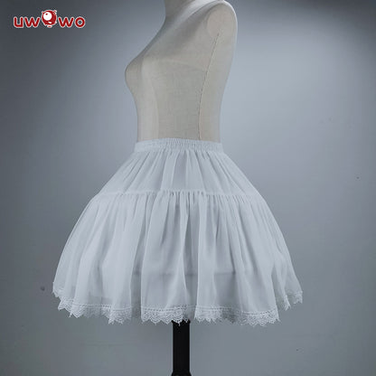 Uwowo Universal Black White Petticoat Crinolines Genshin Impanct Maid Ver. Best Match Petticoat Adjustable Bustle Pannier - Uwowo Cosplay