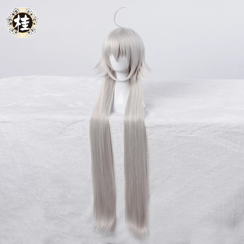 UWOWO Game Fate Grand Order/FGO Jeanne d'Arc Alter (J'Alter) Cosplay Wig 100 CM Sliver Long Straight Heat Resistant Wig - Uwowo Cosplay