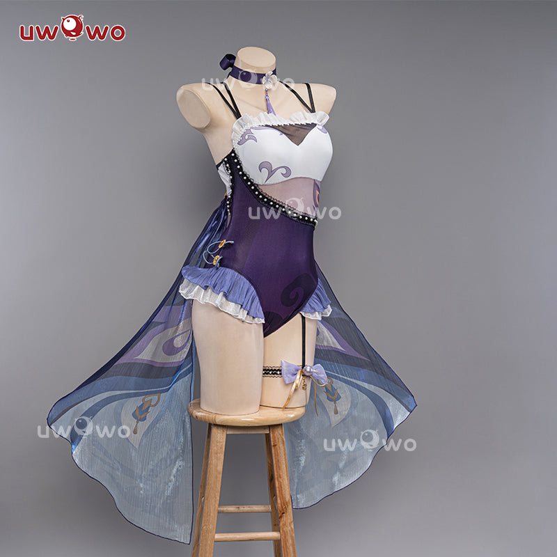 【In Stock】Exclusive Uwowo Genshin Impact Fanart keqing Swimsuit Cosplay Costume