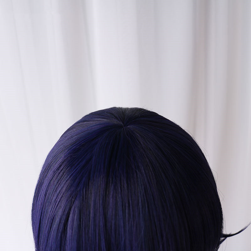 Uwowo Danganronpa Kokichi Oma Cosplay Wig The Ultimate Supreme Leader 35cm Blue purple Short Hair - Uwowo Cosplay